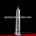 2015 Exquisited 3d Crystal f tower model,all Glass Freedom Tower For New York Souvenir